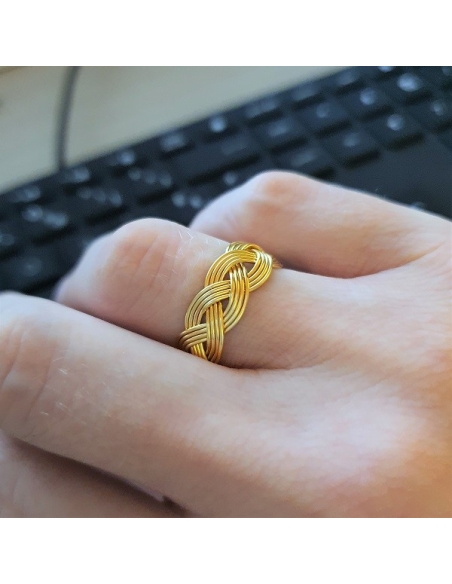 Bague réglable tressée 4 fils 20x7mm  Bagues- 2 Bague réglable tressée 4 fils 20x7mm  Bagues- 2