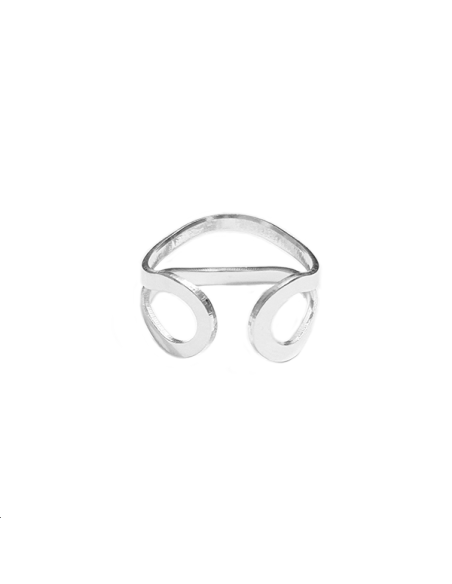 Bague ouverte 1/20mm plaqué argent  Bagues- 1 Bague ouverte 1/20mm plaqué argent  Bagues- 1
