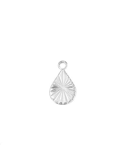 Pampille goutte décor rayon 13x8mm