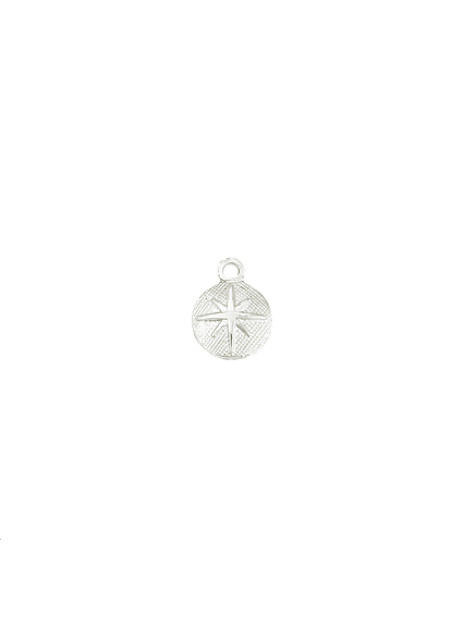 Pampille rond décor étoile 6mm