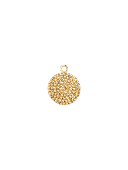 Pampille rond décor perlé 11mm