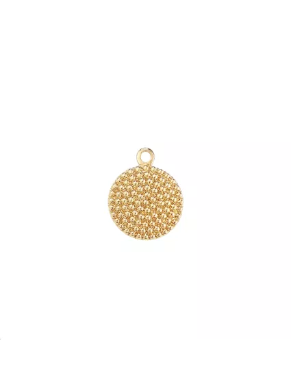 Pampille rond décor perlé 11mm