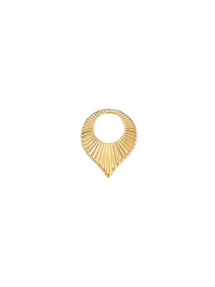 Pendentif goutte striée évidée