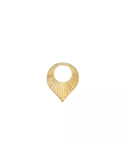 Pendentif goutte striée évidée