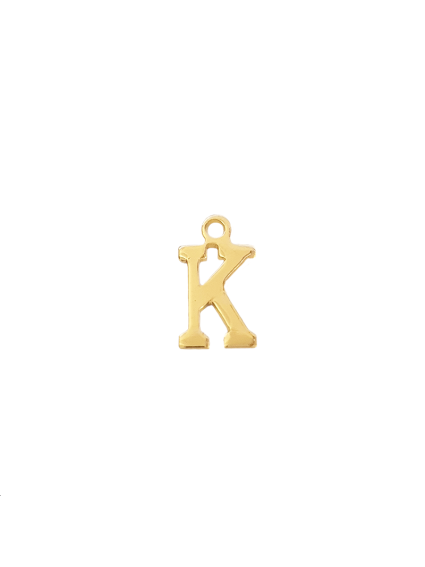 Lettre K 1 anneau doré