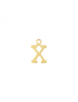 Lettre X 1 anneau doré