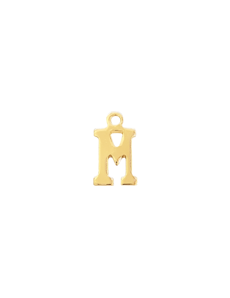 Pendentif lettre M un anneau doré  Pendentifs- 1 Pendentif lettre M un anneau doré  Pendentifs- 1