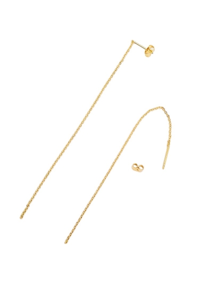 Tiges d'oreilles chaine  Boucles d'oreilles- 1 2