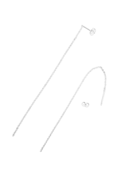Tiges d'oreilles avec chaine  Boucles d'oreilles- 1 2