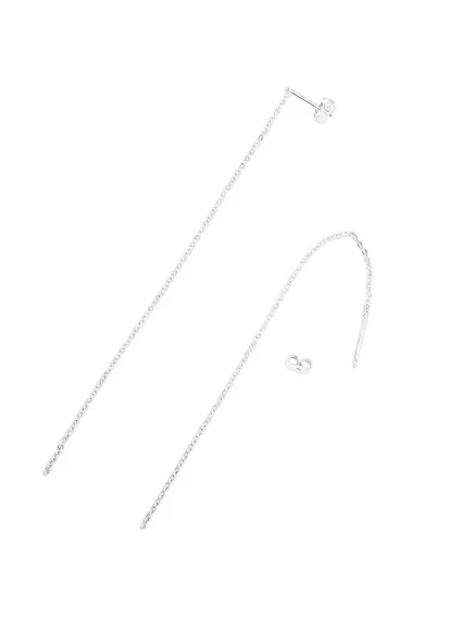 Tiges d'oreilles avec chaine  Boucles d'oreilles- 1 2