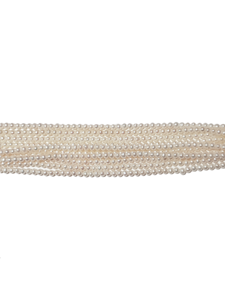 Perles de culture potato 3,5-4mm  Les rangs de perle de culture- 1