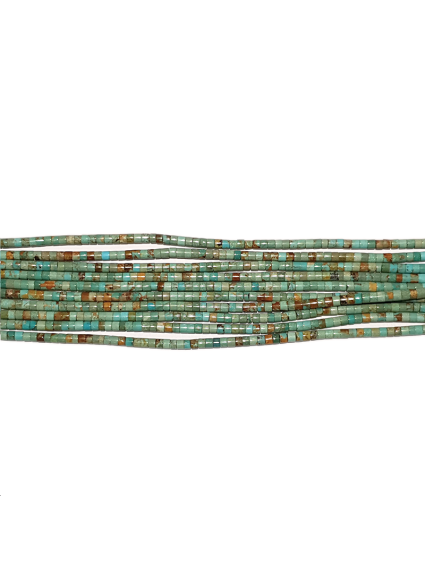 Turquoise Heishi 3mm verte  Heishi et donuts- 1