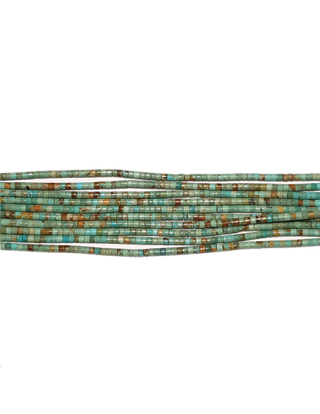 Turquoise Heishi 3mm verte  Heishi et donuts- 1