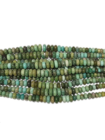 Turquoise rondelle en chute 4-10mm  Heishi et donuts- 1