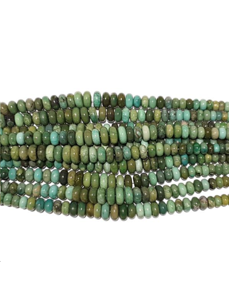 Turquoise rondelle en chute 4-10mm  Heishi et donuts- 1