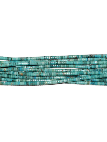 Turquoise Heishi 4mm bleue  Heishi et donuts- 1