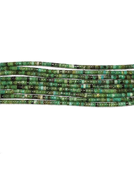 Turquoise Heishi 4mm verte  Heishi et donuts- 1 Turquoise Heishi 4mm verte  Heishi et donuts- 1