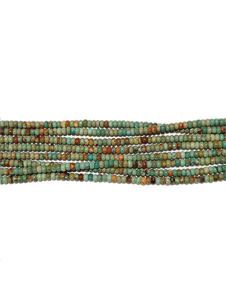 Turquoise rondelle 4mm verte  Heishi et donuts- 1