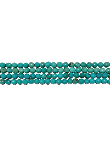 Turquoise galet arrondi 6-9mm  Heishi et donuts- 1