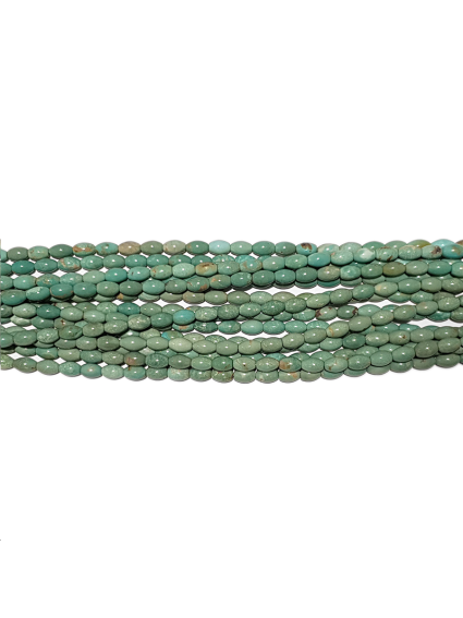 Turquoise grain de riz 6x3mm  Heishi et donuts- 1