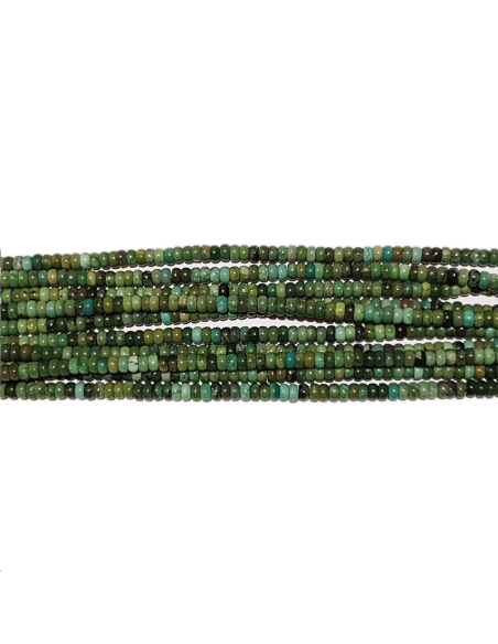 Turquoise rondelle 4mm verte  Heishi et donuts- 1
