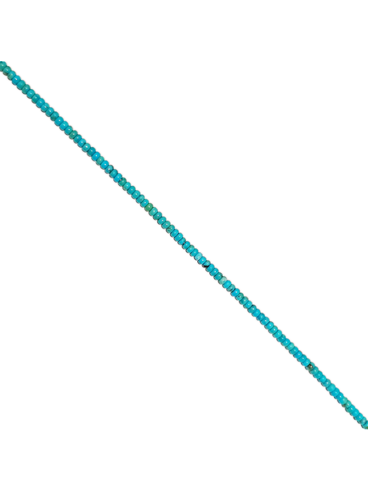 Turquoise rondelle 3mm bleue  Heishi et donuts- 2