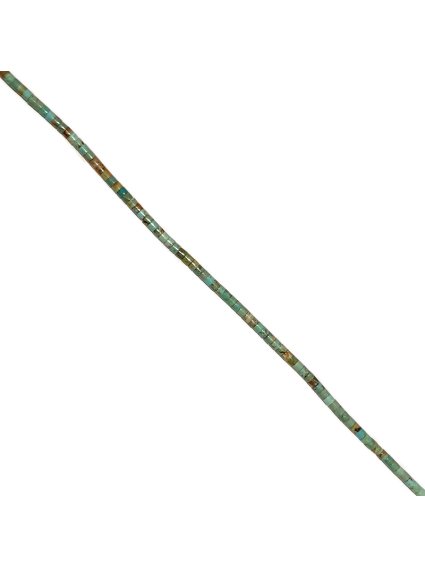 Turquoise Heishi 3mm verte  Heishi et donuts- 1 2
