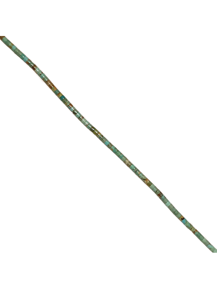 Turquoise Heishi 3mm verte  Heishi et donuts- 2