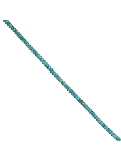 Turquoise rondelle 4mm bleue matrix  Heishi et donuts- 1 2