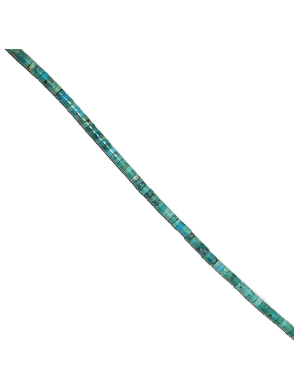 Turquoise Heishi 4mm bleue  Heishi et donuts- 1 2