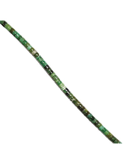 Turquoise Heishi 4mm verte  Heishi et donuts- 1 2