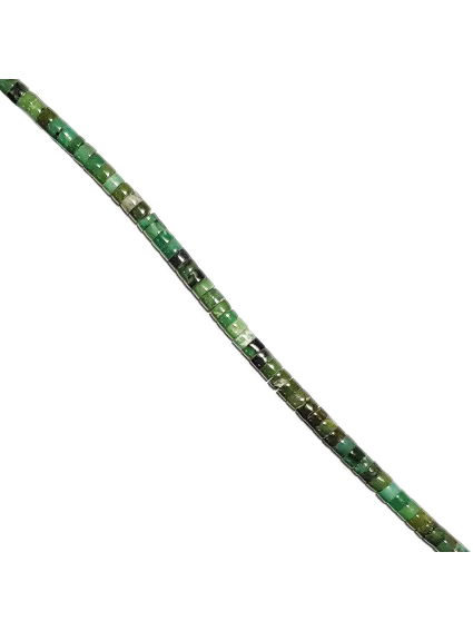 Turquoise Heishi 4mm verte  Heishi et donuts- 1 2