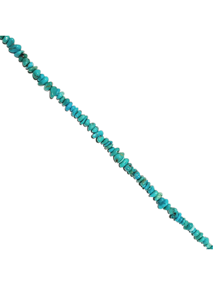 Turquoise chips 4-7x3-5mm bleue  Heishi et donuts- 1 2