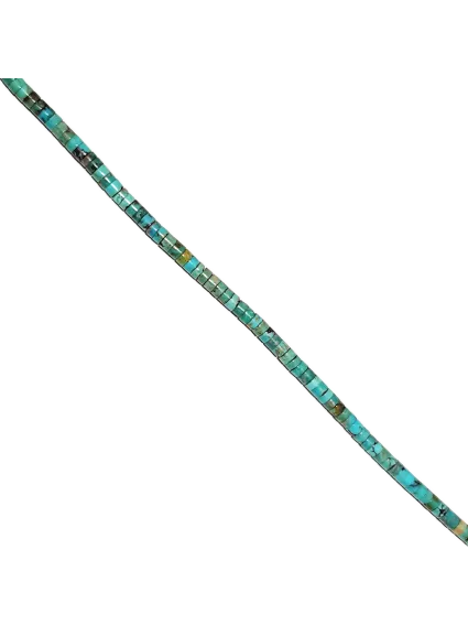 Turquoise Heishi 4mm bleue  Heishi et donuts- 1 2