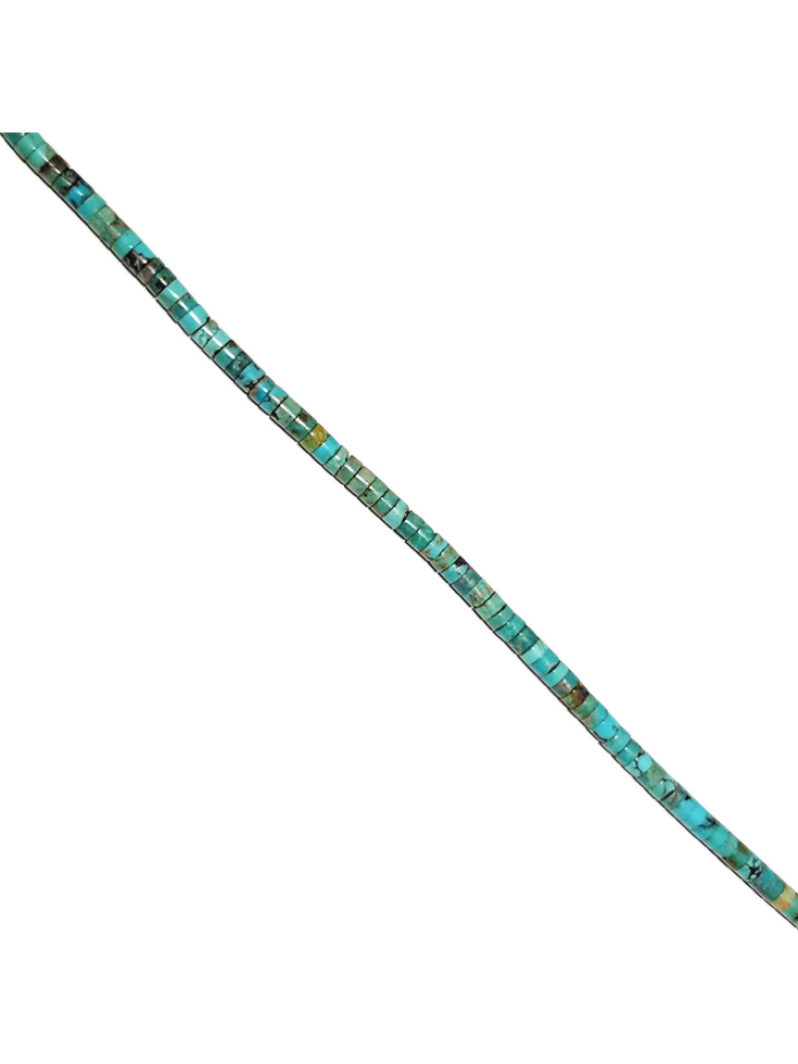 Turquoise Heishi 4mm bleue  Heishi et donuts- 2