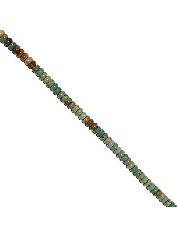 Turquoise rondelle 6mm verte  Heishi et donuts- 2