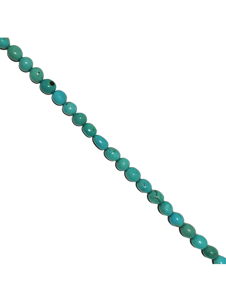 Turquoise galet arrondi 6-9mm  Heishi et donuts- 2