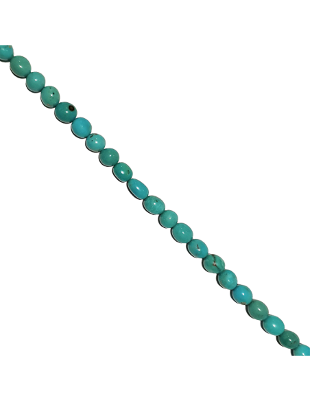 Turquoise galet arrondi 6-9mm  Heishi et donuts- 2