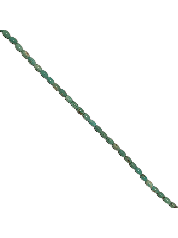 Turquoise grain de riz 6x3mm  Heishi et donuts- 2