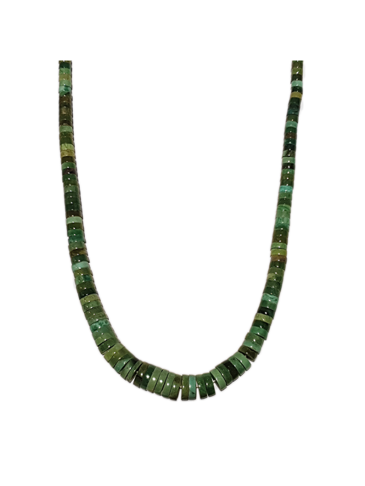 Turquoise Heishi en chute 3-8mm  Heishi et donuts- 2