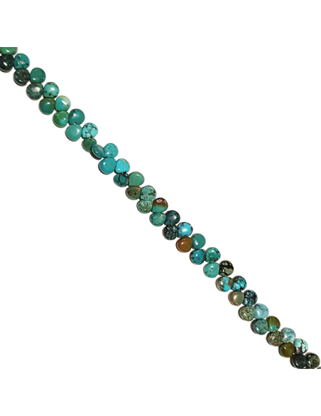 Turquoise poire applatie 6-7mm  Heishi et donuts- 2 Turquoise poire applatie 6-7mm  Heishi et donuts- 2
