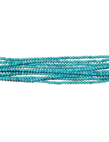 Turquoise ronde 4mm bleue  Perles rondes 4-5mm - 1