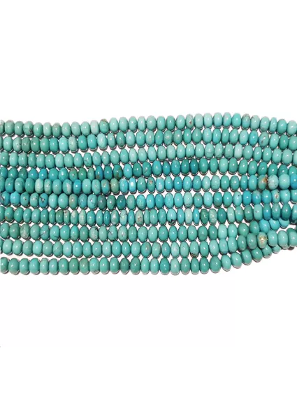 Turquoise rondelle 6mm bleue  Heishi et donuts- 1