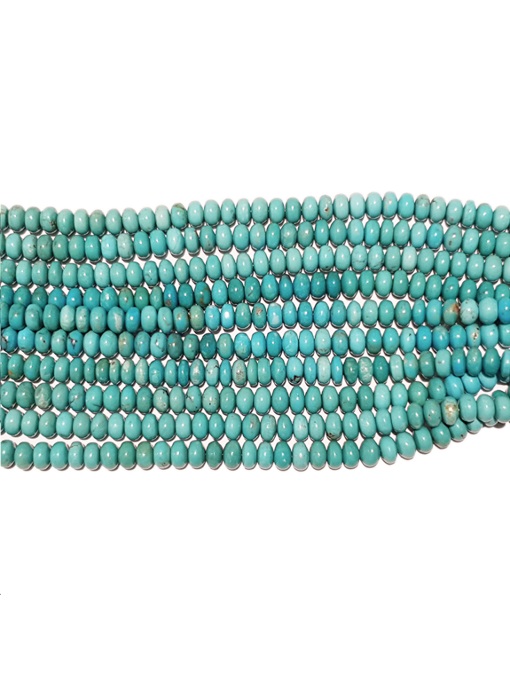 thumbnail image 2 of 6mm Orange Turquoise Heishi Rondelle Beads – Perfect For Jewelry Making (16" Strand) 2 of 5