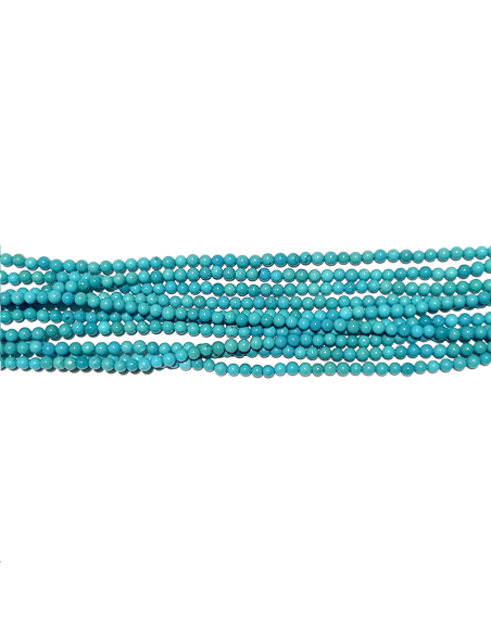 Turquoise ronde 3mm bleue  Perles rondes 2-3mm - 1