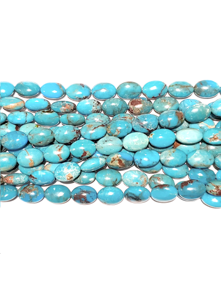 Turquoise bleue galet oval 10x14mm  Heishi et donuts- 1 Turquoise bleue galet oval 10x14mm  Heishi et donuts- 1
