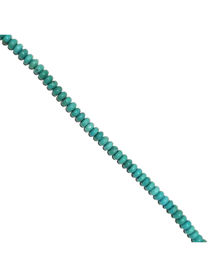 Turquoise rondelle 6mm bleue  Heishi et donuts- 1 2