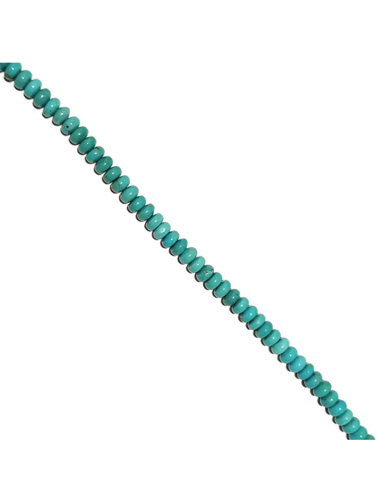 Turquoise rondelle 6mm bleue  Heishi et donuts- 2