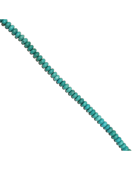 Turquoise rondelle 6mm bleue  Heishi et donuts- 2 Turquoise rondelle 6mm bleue  Heishi et donuts- 2