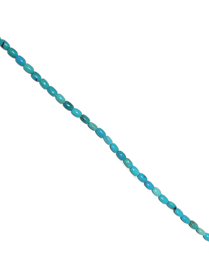 Turquoise bleue ovale 4x6mm  Heishi et donuts- 1 2